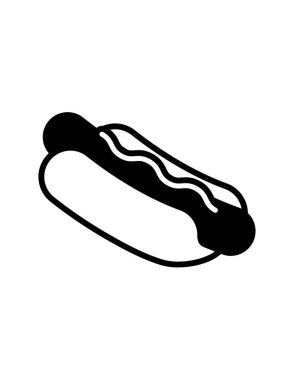 hot dog web simgesi, vektör illüstrasyonu 