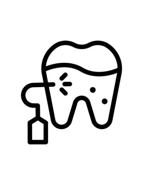 Diş hekimliği simgesi, vektör illüstrasyonu