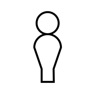 İnsan silueti simgesi vektör illüstrasyonu