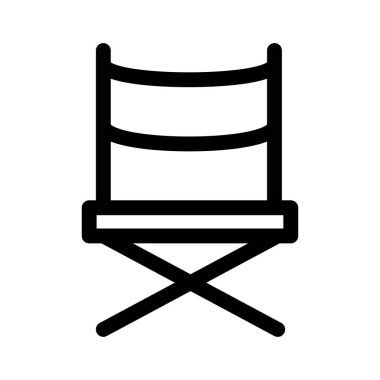 Yönetmen koltuğu ikon vektör illüstrasyonu