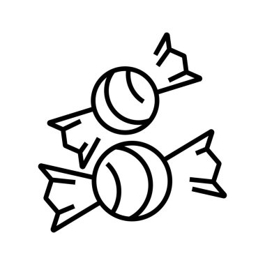 Şeker, ikon, vektör illüstrasyonu 