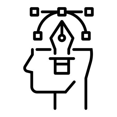 Fikir web simgesi. Vektör illüstrasyonu 