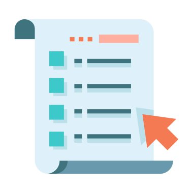 belge web simgesi, vektör illüstrasyonu 