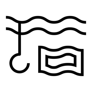 müzik ve sağlık çizgisi vektör simgesi.