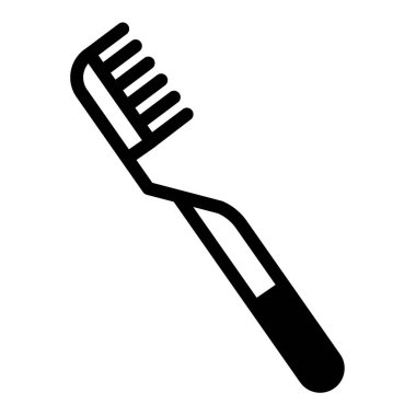diş fırçası düz simge vektör çizimi