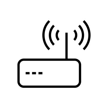 Kablosuz yönlendirici simgesi. vektör illüstrasyonu