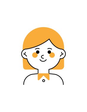 Şirin bir çizgi film karakterinin vektör çizimi