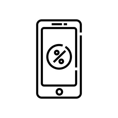 Dolar işareti ikonlu akıllı telefon. vektör illüstrasyonu