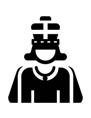 kral avatar simgesi vektör illüstrasyonu