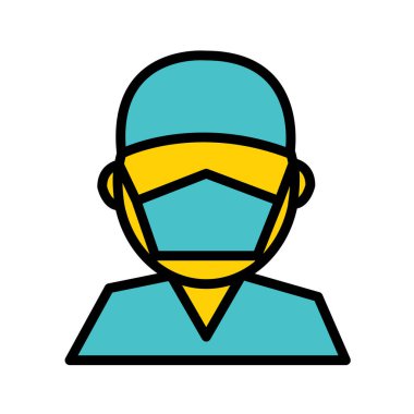 Avatar kişi simgesi vektör çizimi tasarımı