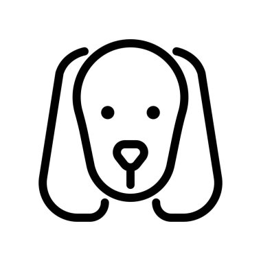 Şirin köpek simgesinin vektör çizimi