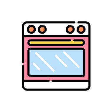 fırın ikonu vektör illüstrasyonu