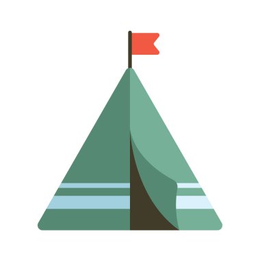 çadır, simge, vektör illüstrasyonu 