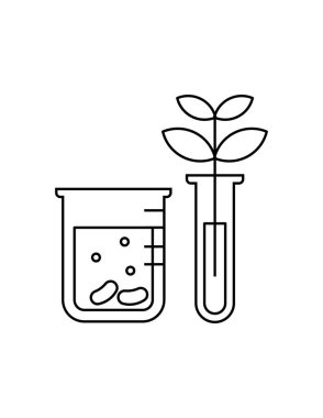 Laboratuvar test tübü ikon vektör illüstrasyon grafik tasarımı