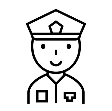 polis simgesi vektör illüstrasyonu