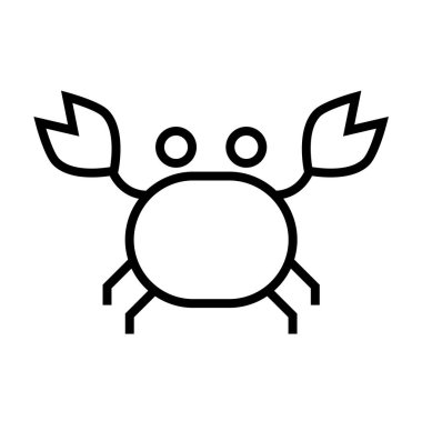 Yengeç ağı simgesi. Vektör illüstrasyonu 