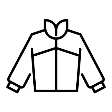 Ceket yassı ikon vektör çizimi