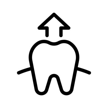 Diş yassı ikonu vektör illüstrasyonu