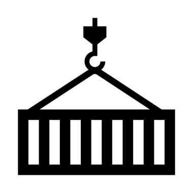 Vinç ağ simgesi. Vektör illüstrasyonu 