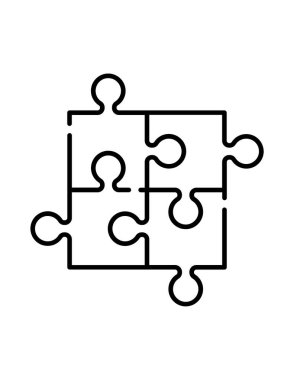yapboz parçası ikon vektör illüstrasyon grafik tasarımı