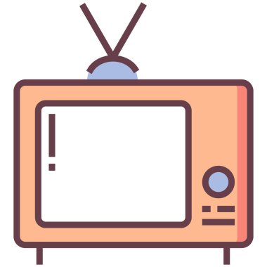 Televizyon ikonu. düz dizayn biçimi 10