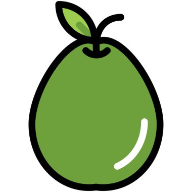 Beyaz arkaplanda izole edilmiş armut simgesi. sağlıklı gıda sembolü 