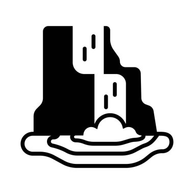 water fall web simgesi, vektör illüstrasyonu  