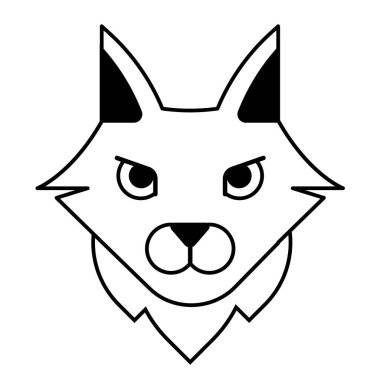 kedi yüz simgesi vektör illüstrasyon grafik tasarımı