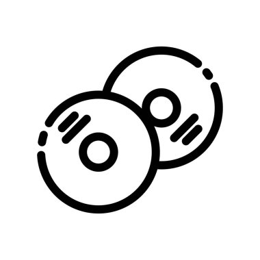 diskler web simgesi, vektör illüstrasyonu 