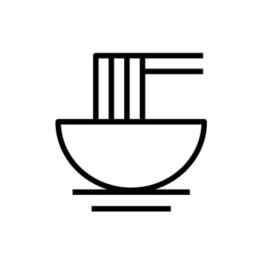 Erişte kasesi ikonu vektör çizimi