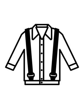 Modern b 'nin vektör illüstrasyonunda giysi ikonu yok