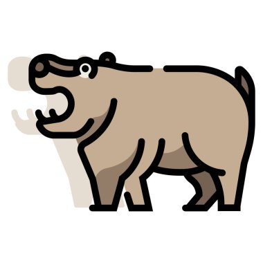 Çizgi film filinin vektör illüstrasyonu