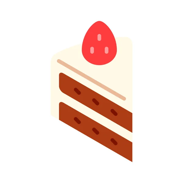 Icono Torta Vector Ilustración — Vector de stock