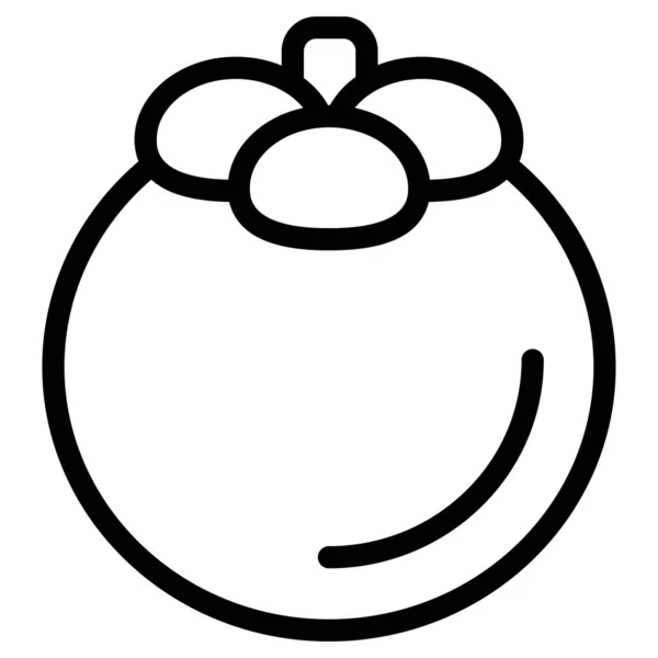 Illustration Vectorielle Des Fruits Mangoustan — Image vectorielle