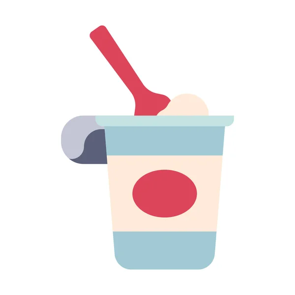 Icono Yogur Vector Ilustración — Archivo Imágenes Vectoriales