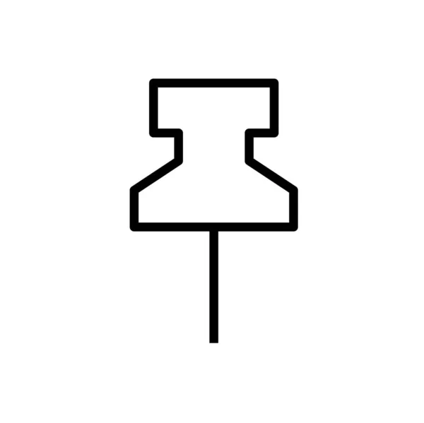 Pushpin Icona Vettoriale Illustrazione — Vettoriale Stock
