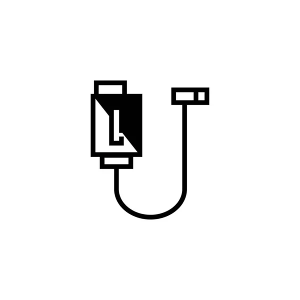 Usb Kabel Symbol Vektorillustration — Stockvektor