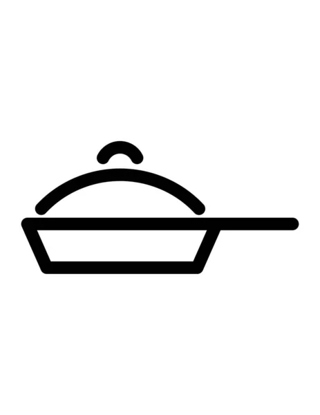 Ustensiles Cuisine Ligne Icône Vectorielle — Image vectorielle