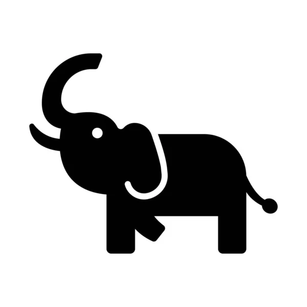Vektor Illusztrációja Rajzfilm Elefánt Ikon — Stock Vector