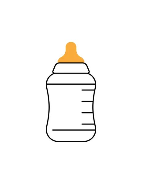 Baby Fles Pictogram Vector Illustratie — Stockvector