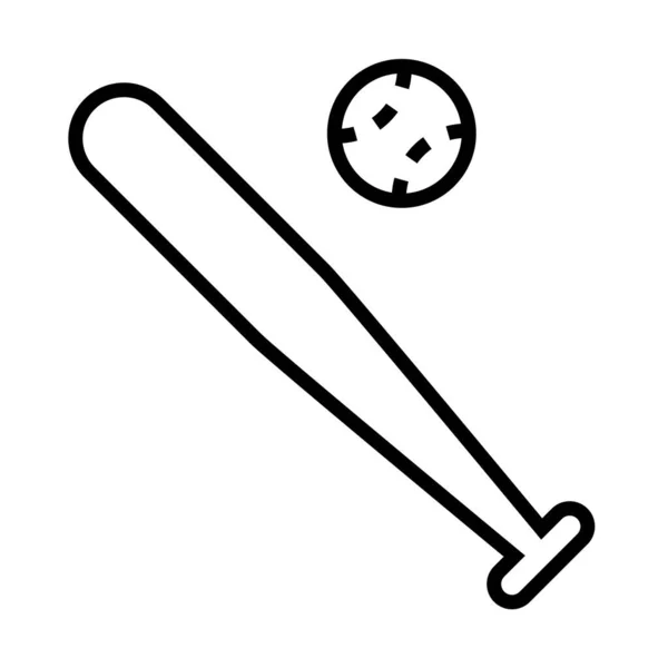 Baseball Ikona Vektorová Ilustrace — Stockový vektor
