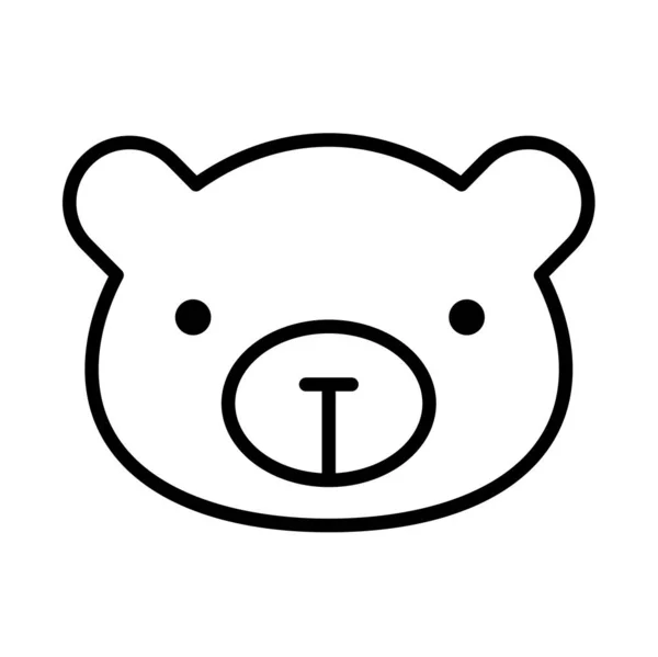 Cute Teddy Bear Icon Vector Illustration Graphic Design — Stock Vector