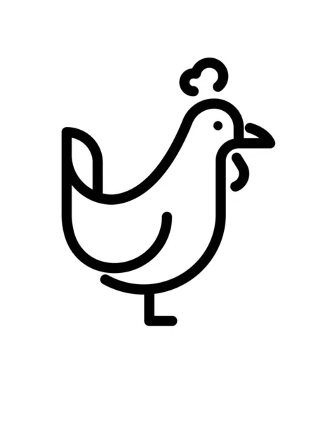 Huhn Symbol Vektorillustration — Stockvektor