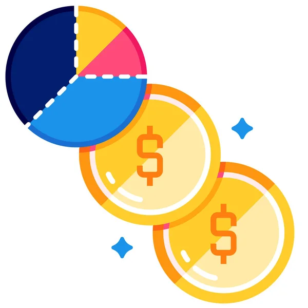 Cash Flat Icon Vector Illustration — Stock Vector