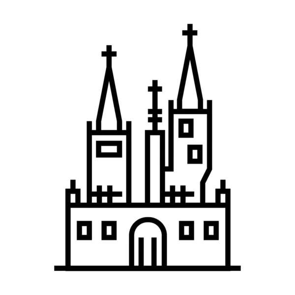 Burg Web Symbol Vektor Illustration — Stockvektor