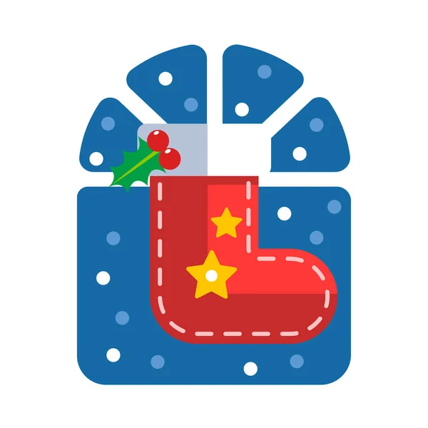 Weihnachten Geschenk Symbol Vektor Illustration — Stockvektor