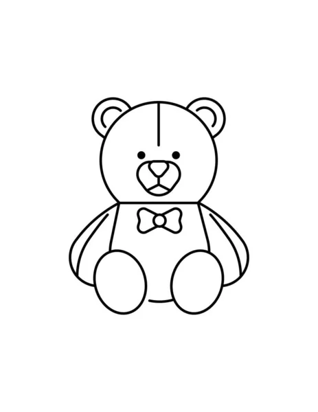 Oyuncak ayı ikonu vektör illüstrasyon grafik tasarımı