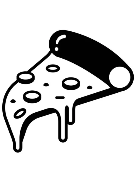 Vektor Illustration Tecknad Pizza — Stock vektor