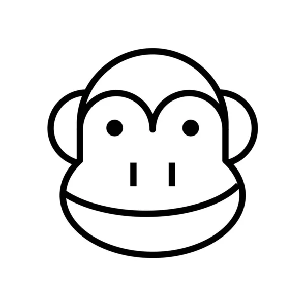 Monkey Icon Vector Illustration — Stock Vector