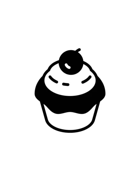 Cupcake Symbol Vektorillustration — Stockvektor